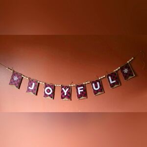 NWOT  Reversible "Thankful"/"Joyful" Banner - Handmade